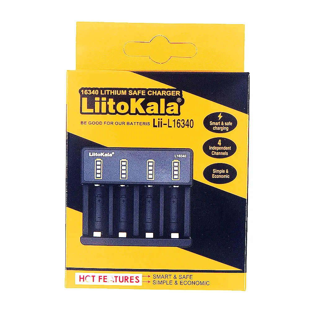 LiitoKala Lii-L16340 3,6 V 3,7 V 4,2 V 16340 литий-ионная аккумуляторная батарея зарядное устройство