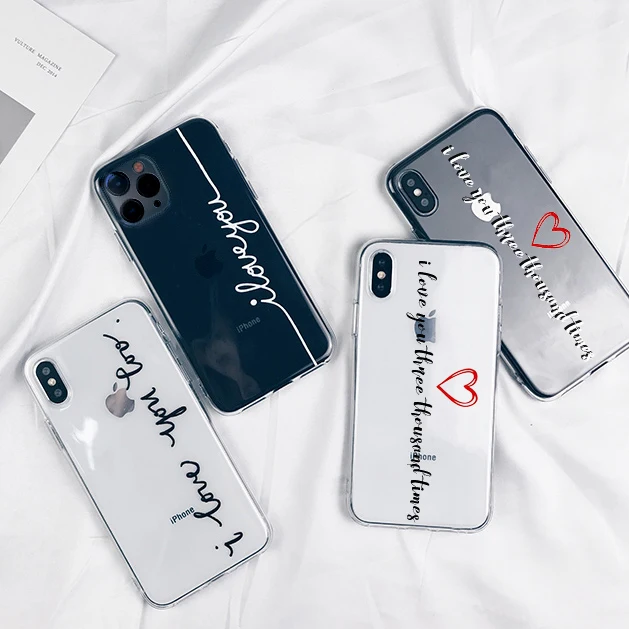 Прозрачный чехол Love для iphone 7 8 6 6S Plus, чехол для Apple iphone XR X XS Max 6 s 5 5S se 5 s 11 Pro Max, чехол