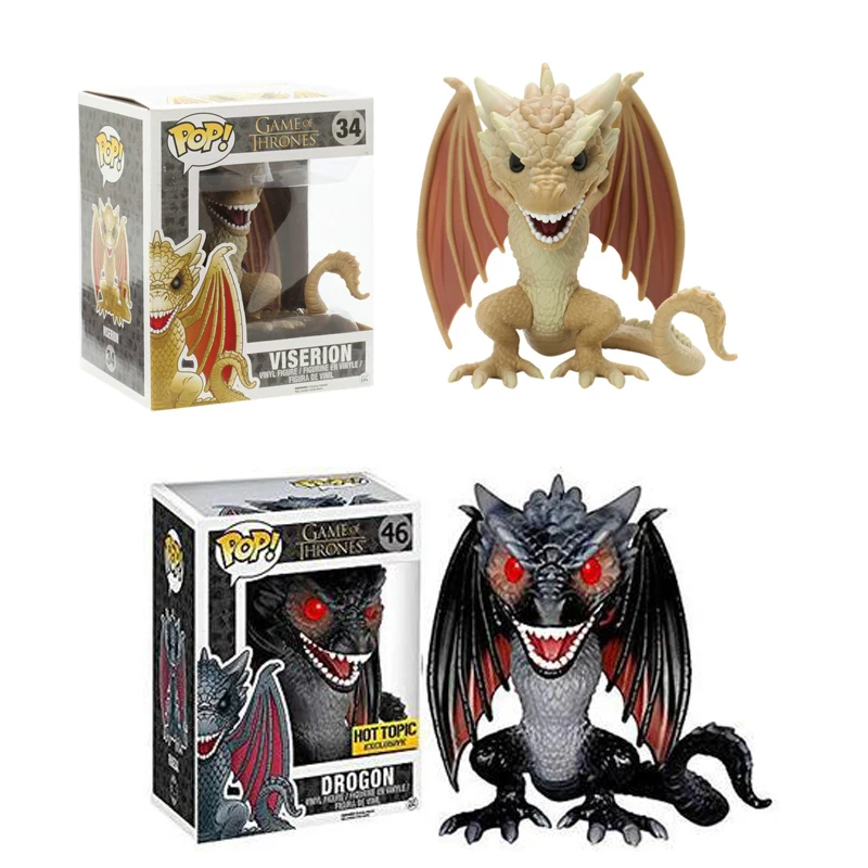 FUNKO pop Game of Thrones DROGON VISERION JON SNOW Action Figure Model Vinyl &amp Toy Figures |