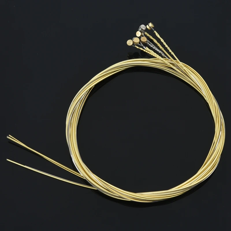 Сменные стальные струны 6 шт. для акустической гитары новинка серебристый +