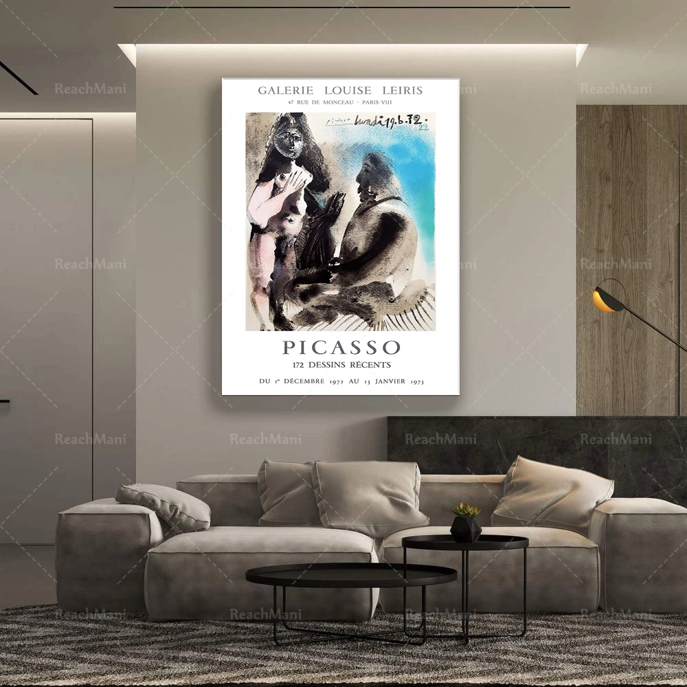 

Reprint of a 1972 Vintage French exhibition Poster for works by Picasso