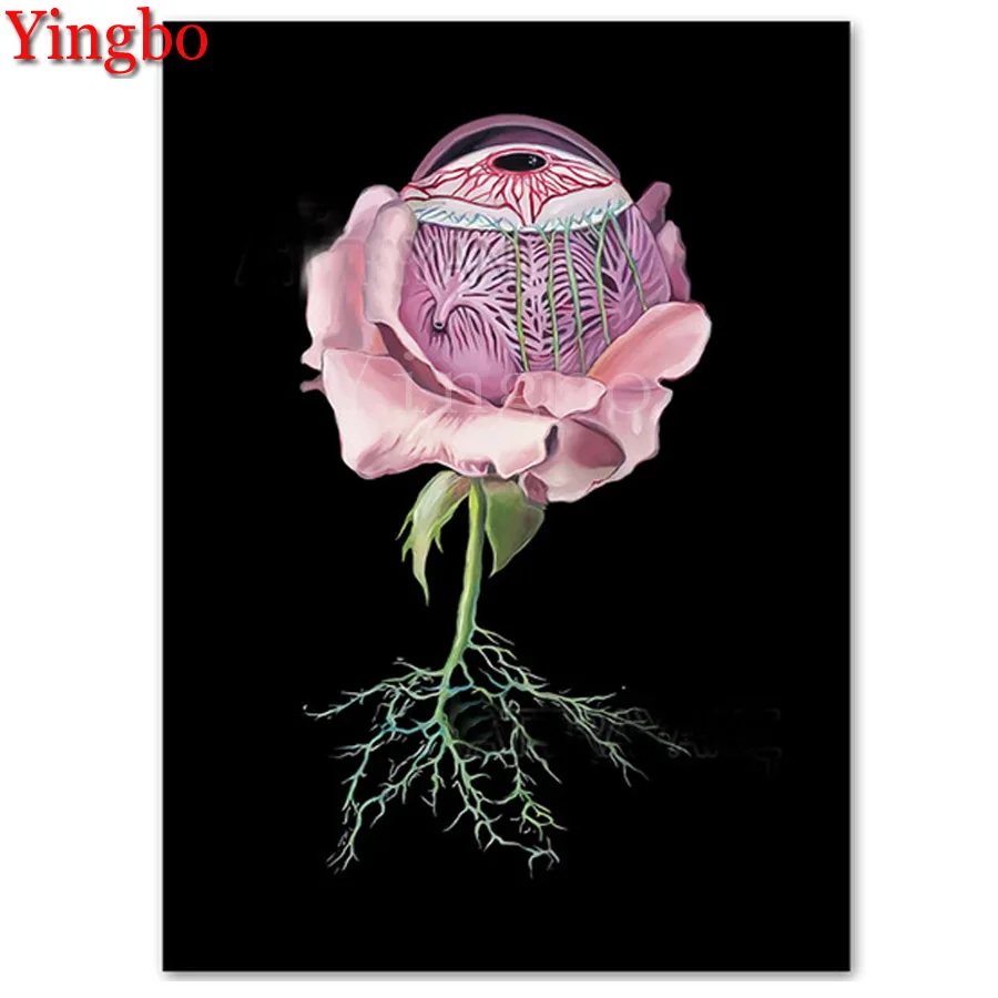 3D Алмазная вышивка человеческих органов цветок крестом полный квадрат дрель