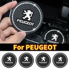 2 шт. Автомобильный логотип с алмазной силиконовой подставкой интерьер автомобиля для PEUGEOT 106 206 306 406 107 207 307 407 301 308 2008 3008