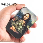 1 шт. жестяная коробка для хранения с рисунком Моны Лизы коробка для табака коробка для хьюмидора коробка для рулонной бумаги коробка для сигарет Чехол Держатель Smking аксессуары