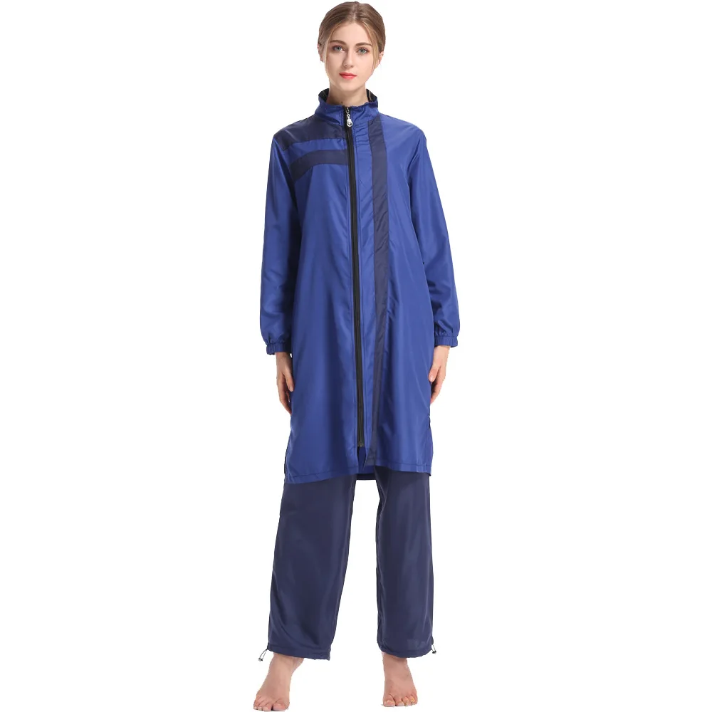 

Sportswear Conservative Zipper Hooded Full Coverage Swimwear Islamic Hijab Ladies Beachwear Swimming Burkini Swim Suit