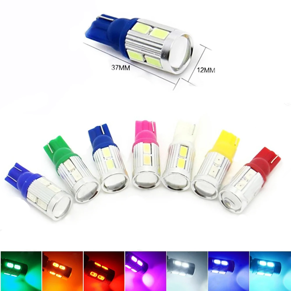 T10 5630 10LED Габаритные фонари для автомобиля 194 10SMD Wedge автомобильные лампы освещения
