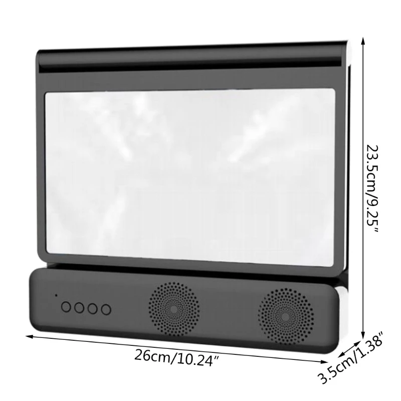 

3D Video Screen Amplifier Folding Enlarged Expander Stand Holder Eyes Protection with Bluetooth Speaker