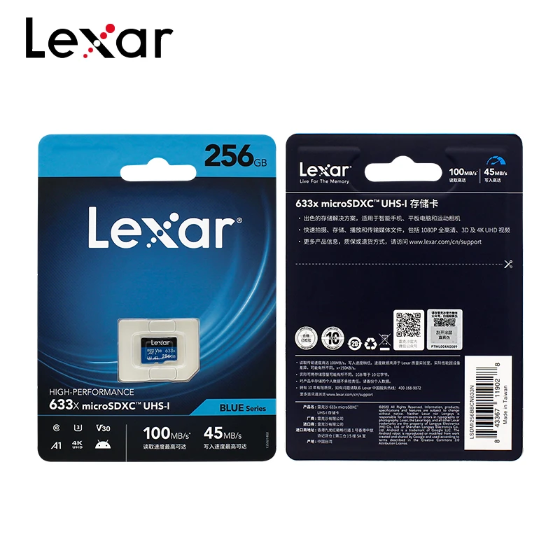 Карта памяти Micro SD Lexar оригинал 128 ГБ 256 64 высокая скорость до 95 м/с 512 Class10 633x TF