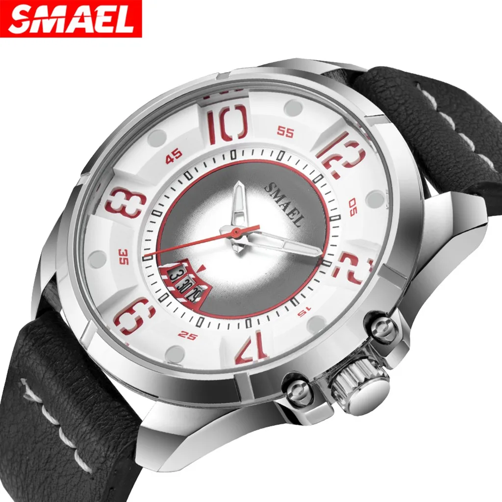 Smael часы мужские Relojes Hombre 2019 Топ бренд Роскошный кожаный ремешок женские деловые