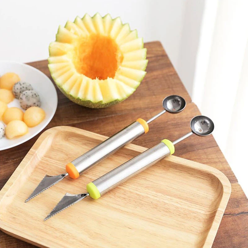Креативный нож для резьбы по фруктам арбузный шариковый совок мороженого ложка
