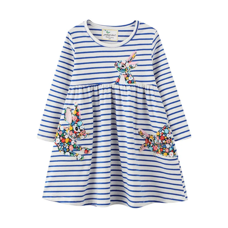 

Girls Dress Autumn Spring Baby Girl Striped Cartoon Print Clothes Kids Dresses for Girls Vestidos Princess Cotton Dress