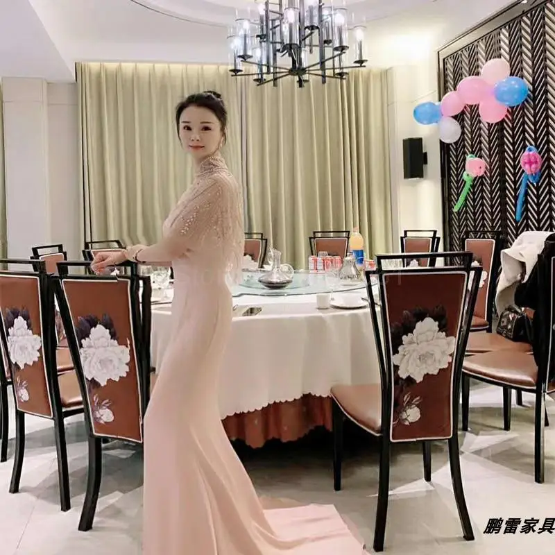 Новый китайский стул для отеля простой ресторана гостиницы домашний стол и