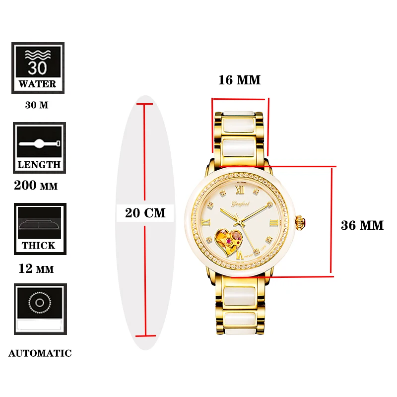 

LUXURY FASHION CARVED BLANK JADE MECHANICAL WATCH FULLY AUTOMATIC MECH WATCHES SUITABLE FOR WOMEN'S GIFTS RELOJES PARA MUJER