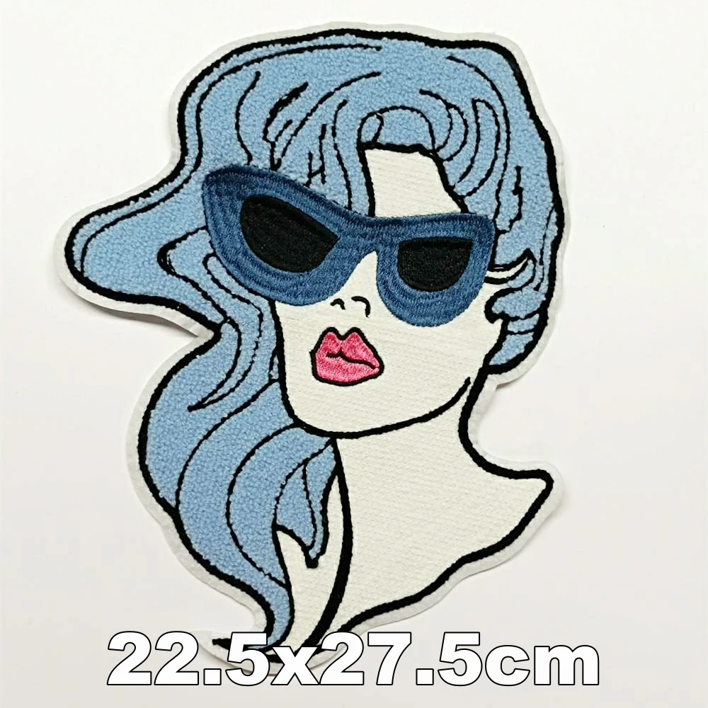 

Accessory large embroidery big belle girl animal cartoon patches for clothing AZ-3131