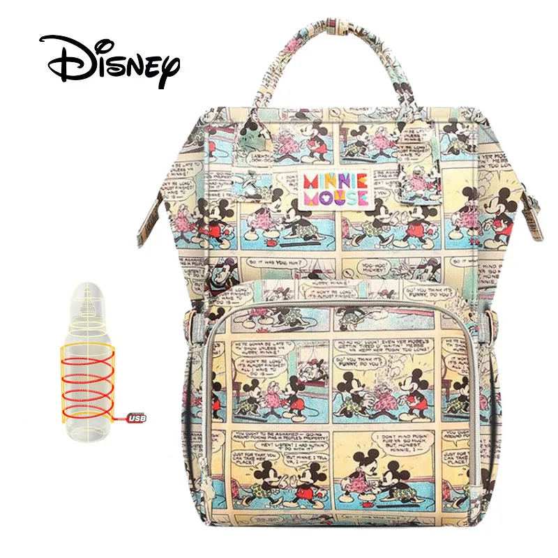Disney бутылочки для кормления Изоляционные сумки USB Ткань Оксфорд подгузник коляска Сумка рюкзак Водонепроницаемый Bolsa Maternidade сумка для подгузников - Цвет: 19