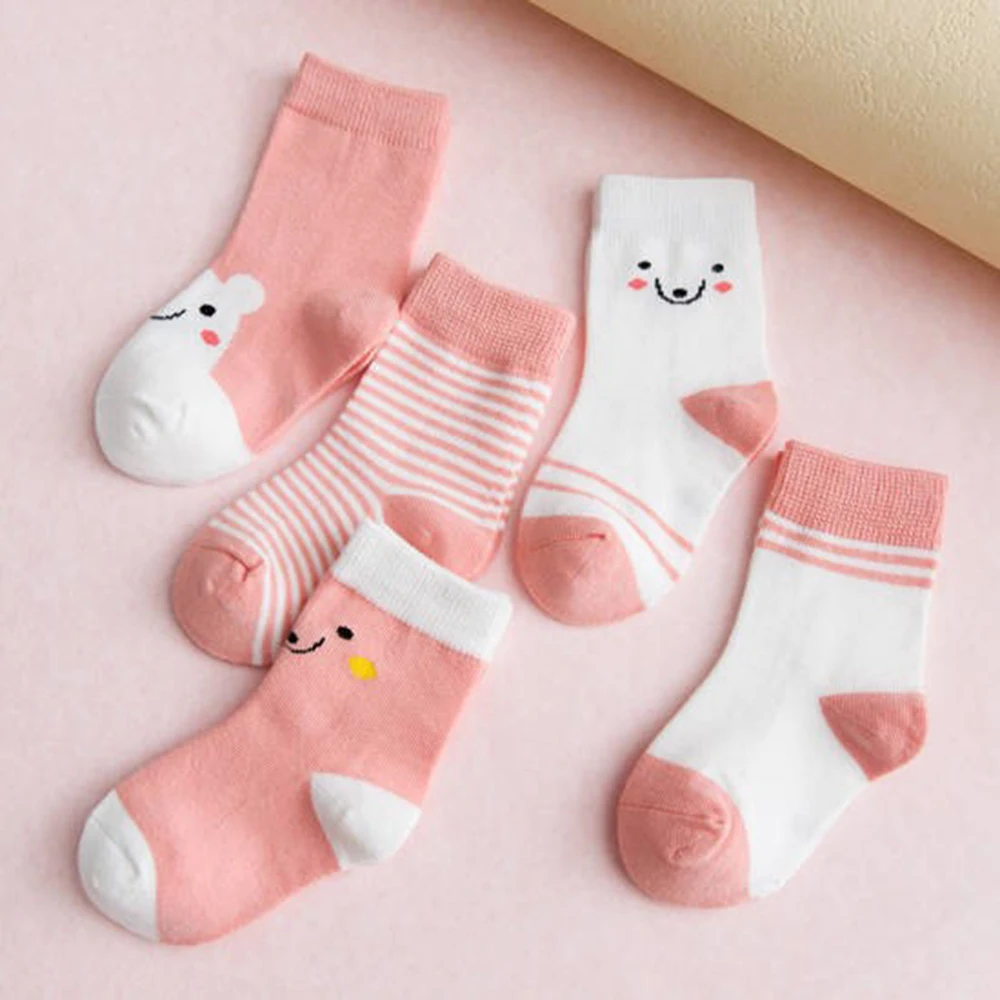 Бесплатная доставка 4 размера 5 пар/компл. для малышей носки новорожденных