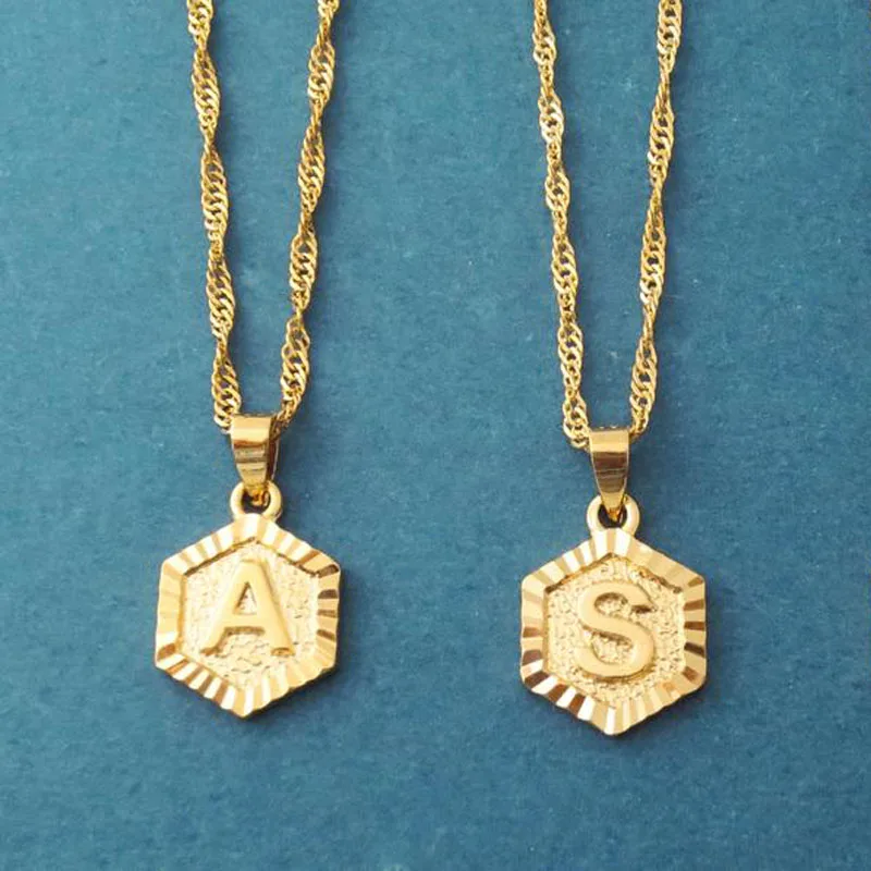 Минимализм начальные ожерелья с буквой для женщин ювелирные изделия в стиле бохо