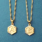 Минимализм начальные ожерелья с буквой для женщин, ювелирные изделия в стиле бохо, подвески из нержавеющей стали с буквой алфавита, лучший друг, подарки Bff