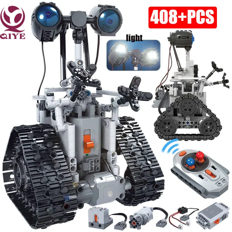 QIYE RC Электрический Робот строительные блоки город высокотехнологичный