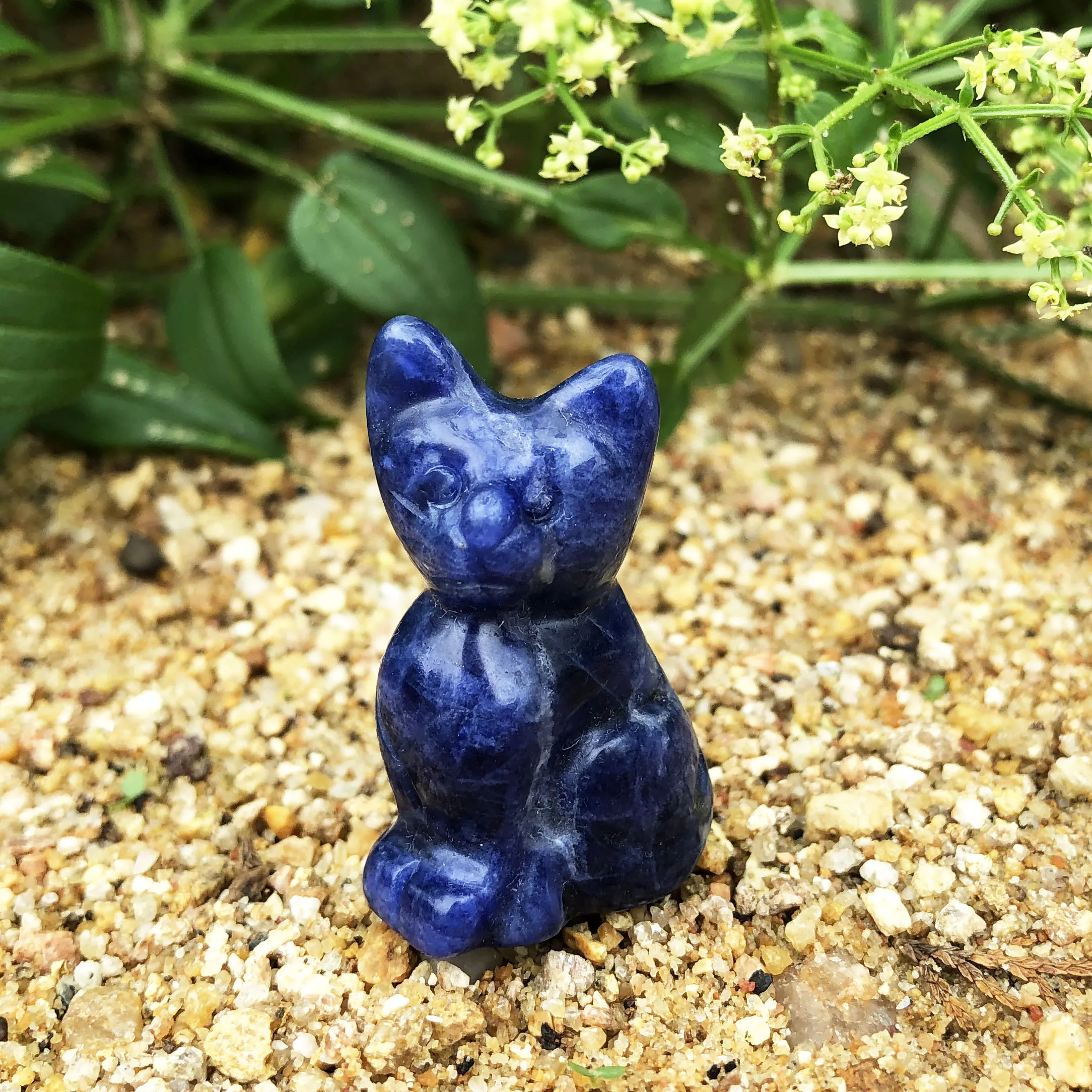 1 шт. высокое качество натуральный кристаллический камень ручной резной Кот для