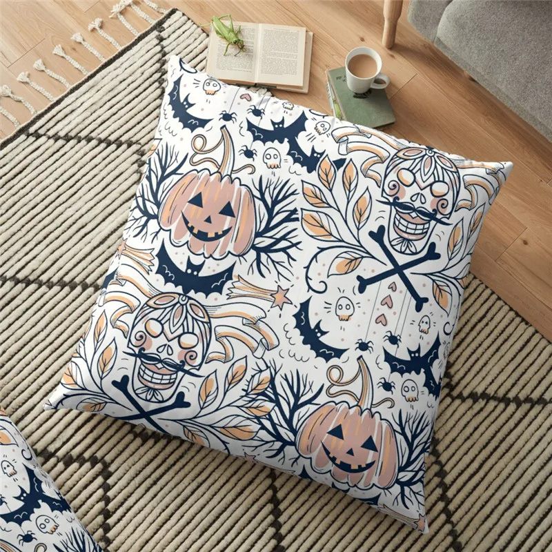 

2021 Funny Backrest Fall yall pattern Printed Cushion Cover Halloween 45*45cm throw Pillow Case Cushion gift Decorative for home