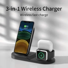 3 in 1 Wireless Charger Stand For iphone 13 12 11 XR 15W Fast Charging Dock Station For Apple Watch Airpods Pro  for Samsung