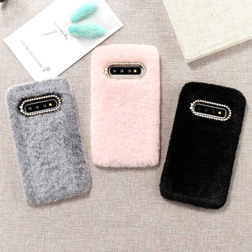 LAPOPNUT милый теплый пушистый мягкий шерстяной плюшевый чехол для Samsung Galaxy S20 Ultra S9 S8