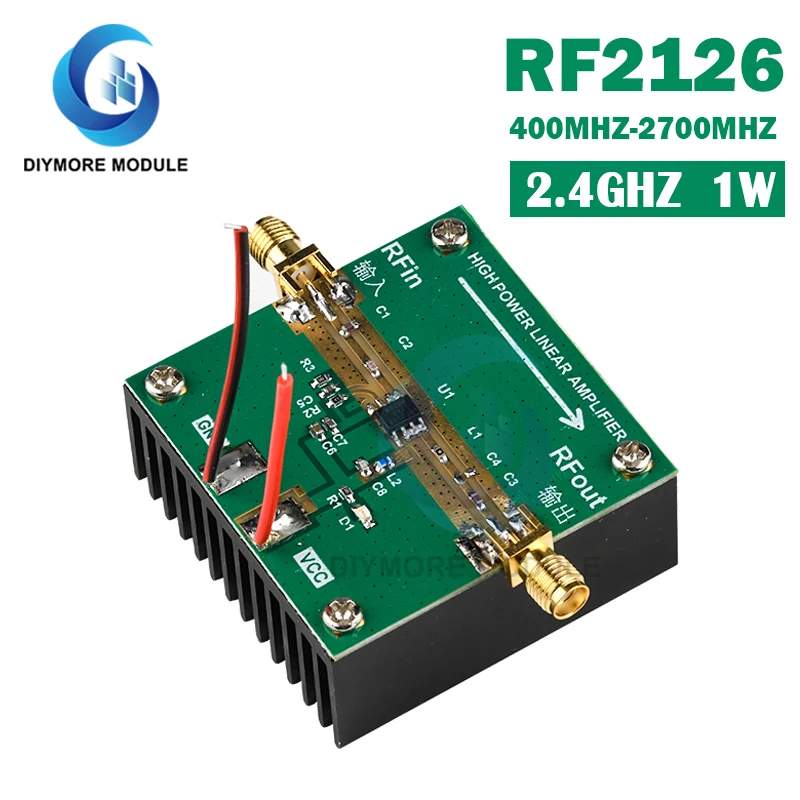 RF2126 400MHZ 2700MHZ широкополосная RF Мощность усилитель 2 4 ГГц 1 Вт светодиодные лампы