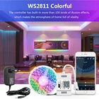 Индивидуально Адресуемая светодиодная RGB лента WS2811, Волшебный дом, Wi-Fi, приложение, светодиодный контроллер с поддержкой AlexaGoogle, совместимая с питанием 5 в постоянного тока