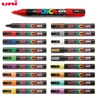 Маркеры Uni Posca PC-5M, художественные принадлежности, средний наконечник 1,8-2,5 мм, 17 цветов