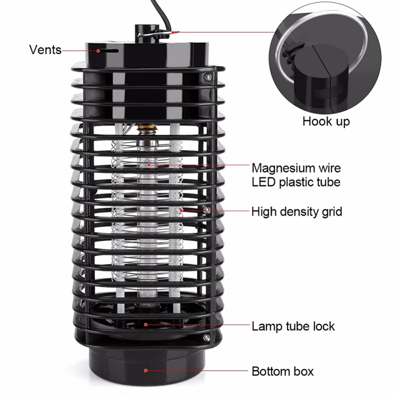 220 В портативный Электрический светодиодный светильник для уничтожения