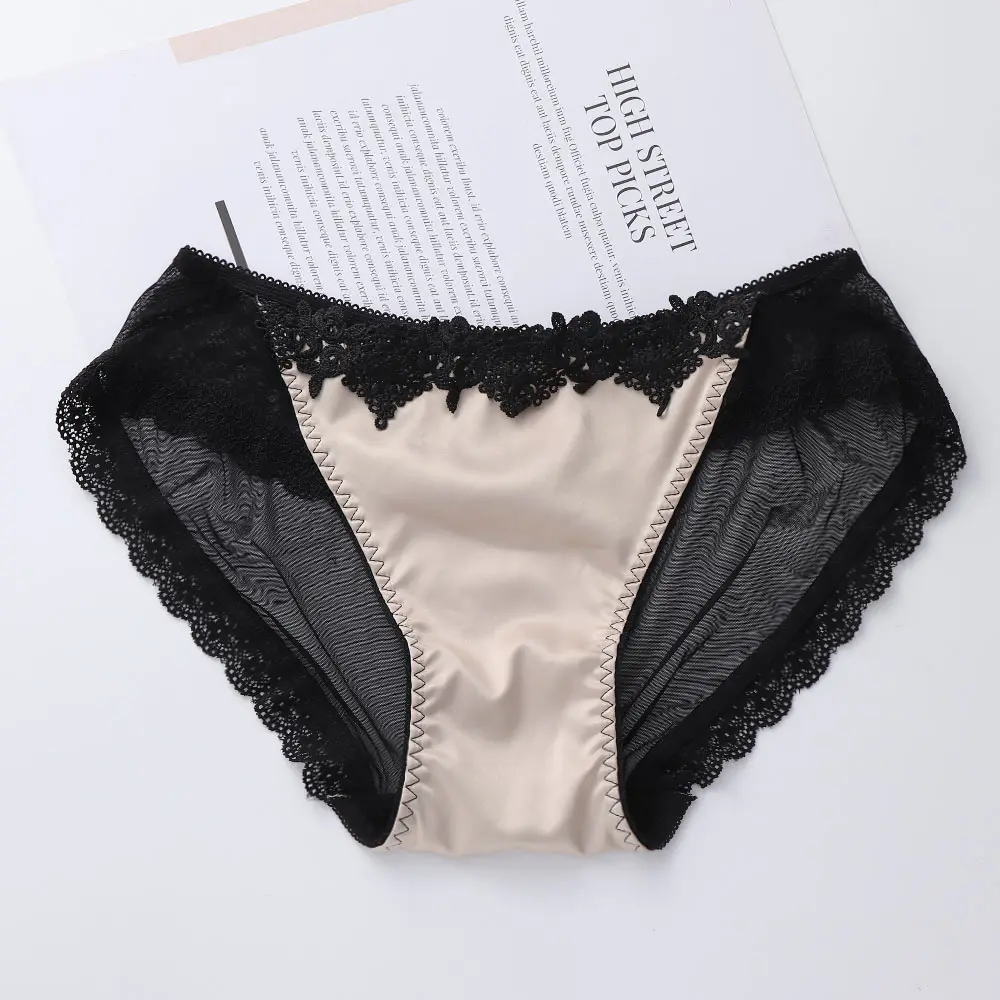 Роскошное нижнее белье сексуальные трусики женские кружевные однотонные с