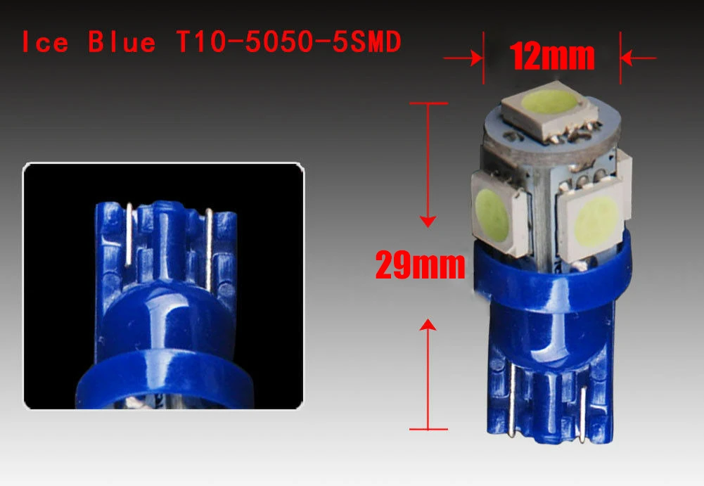 50X Ice Blue T10 5050 Светодиодное освещение фестонного типа для автомобиля Dome Map