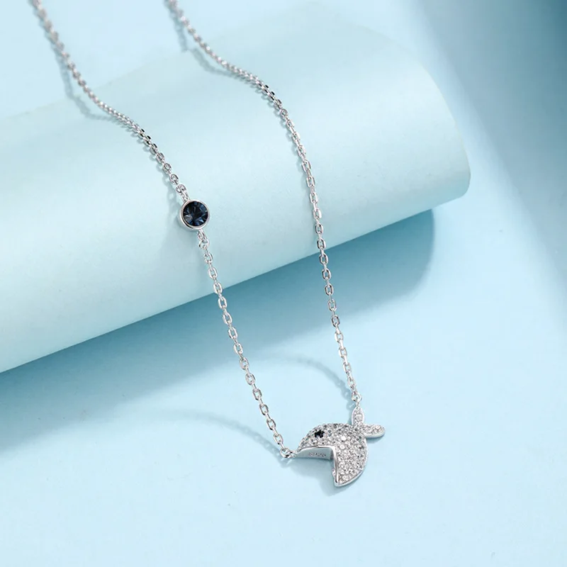 Женское ожерелье с подвеской NPKDS из серебра 925 пробы фианитами | Украшения и