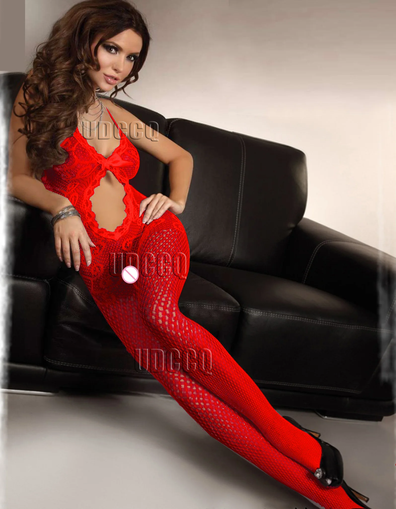 Сексуальное кружевное платье с фактурой в виде рыбной сети Косплей Пижама