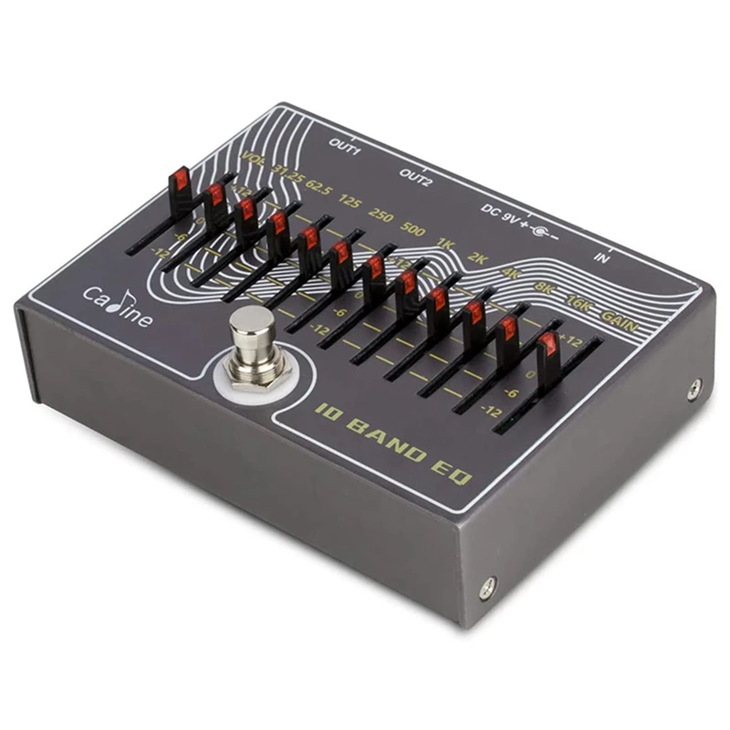 

Hot-CALINE CP-81 10 Band EQ Guitar Effect Pedal True Bypass Design with Volume/Gain