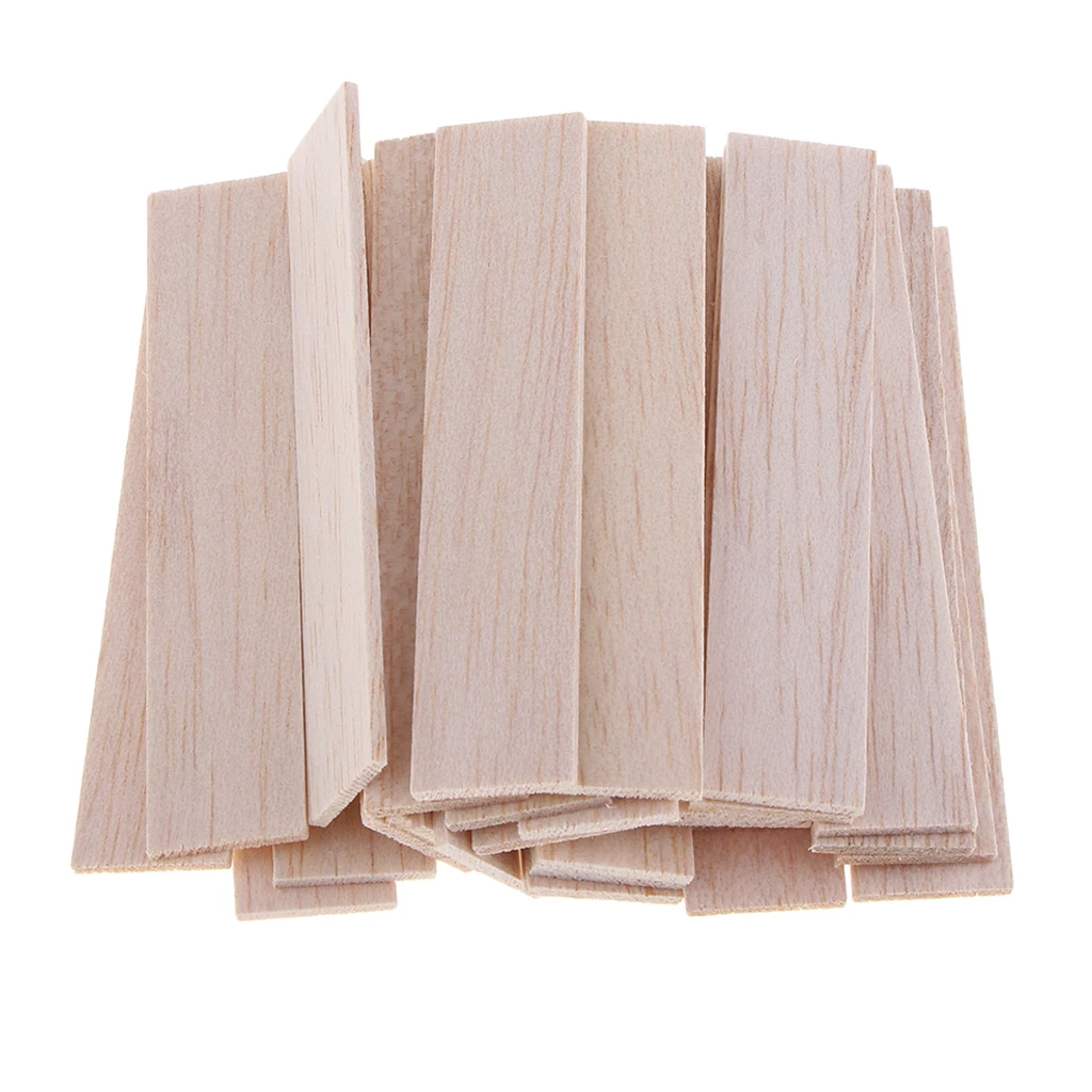 

Rectangular Unfinished Balsa Wood Stick Wooden Dowel Rod for Kids Model Making DIY Craft Home Wedding Party Decoration