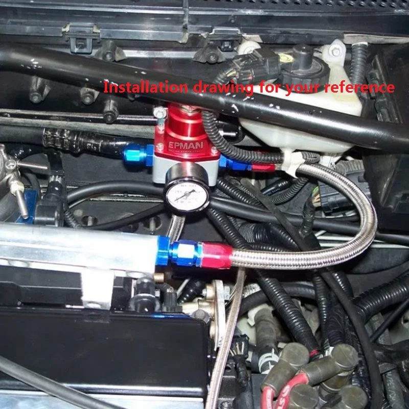 Алюминиевый Регулируемый регулятор давления топлива EPMAN AN6 W 1/8 NPT (с