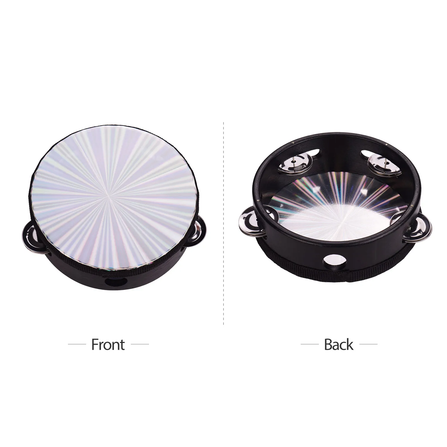 4 дюйма деревянный сияющей Тамбурины колокольчик ручной барабан с одной строки