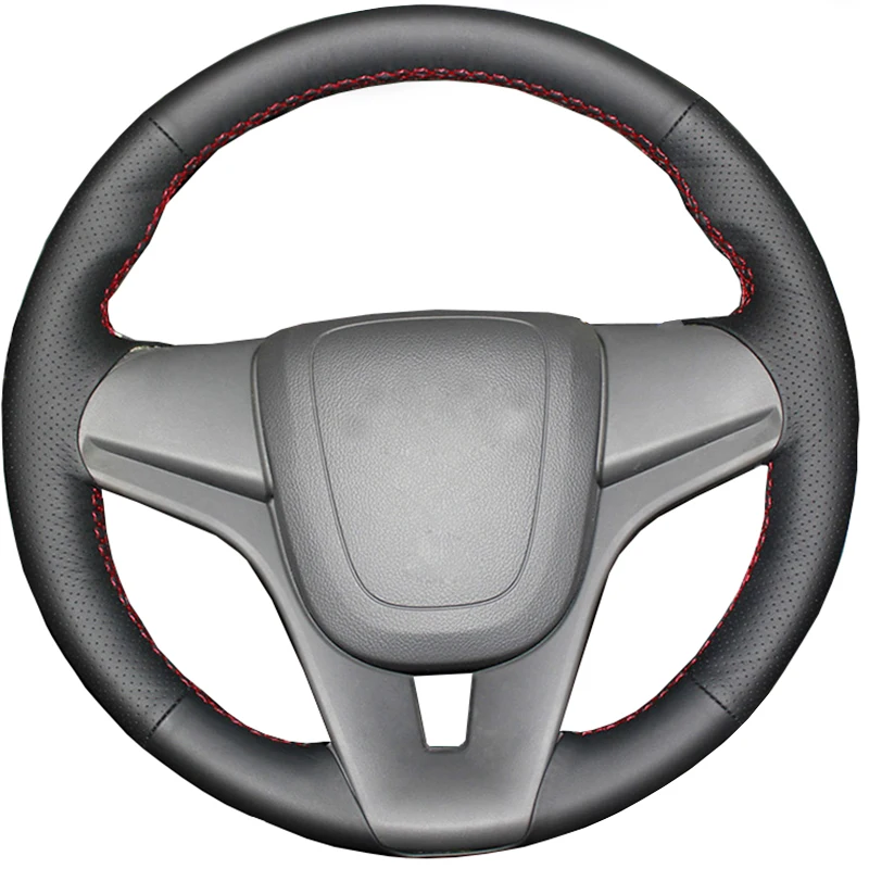 Натуральная Кожа DIY оплетка ручная сшитая крышка рулевого колеса для Chevrolet Cruze 2009- Aveo Orlando Holden Cruze Ravon R4