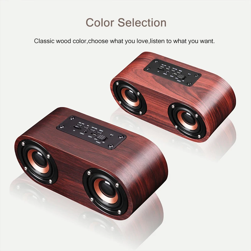 

AWEI Y27 HIFI Wooden Portable Bluetooth Wireless Speaker AUX Input TF Card Playback Wireless Subwoofer Portable Bass Column
