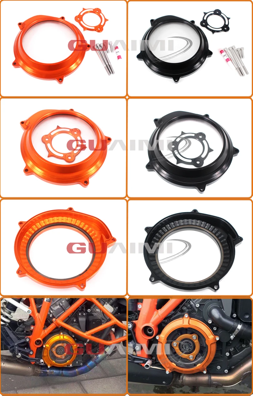 Для KTM 1290 Superduke GT R Adventure 1090 1050 1190 R LC8 Прозрачная защитная крышка сцепления двигателя