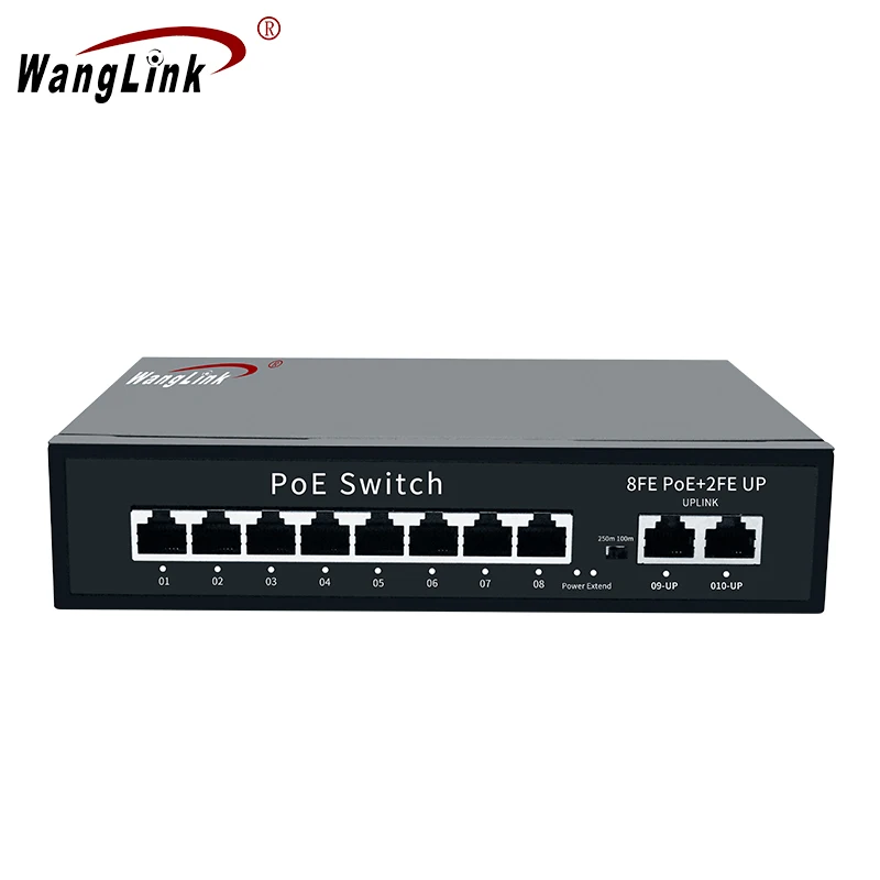 Wanglink коммутатор питания через Ethernet 100 м/1000 м 4/8/16 системы безопасности Порты и разъёмы+ 2 Uplink Порты и разъёмы 100 м/1000 м коммутатор сетевой Ap/cctv-Камера-Системы