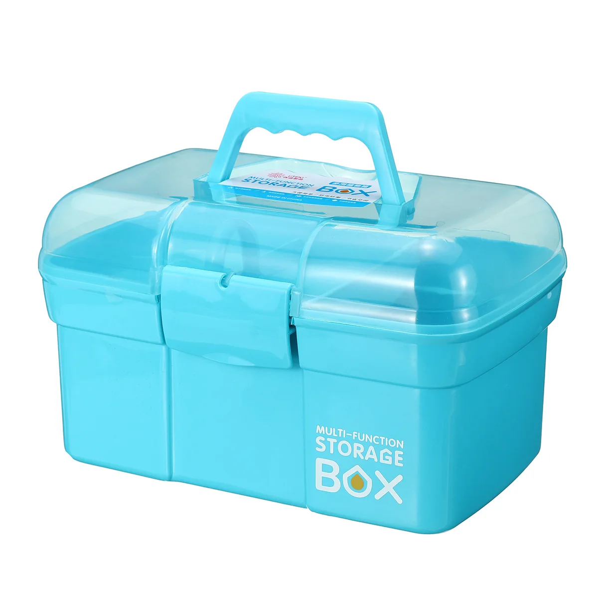

Mini HandHeld Desktop Double Deck Manicure Tools Storage Box Parts Multifunctional Organizer Nail Art Tool Case
