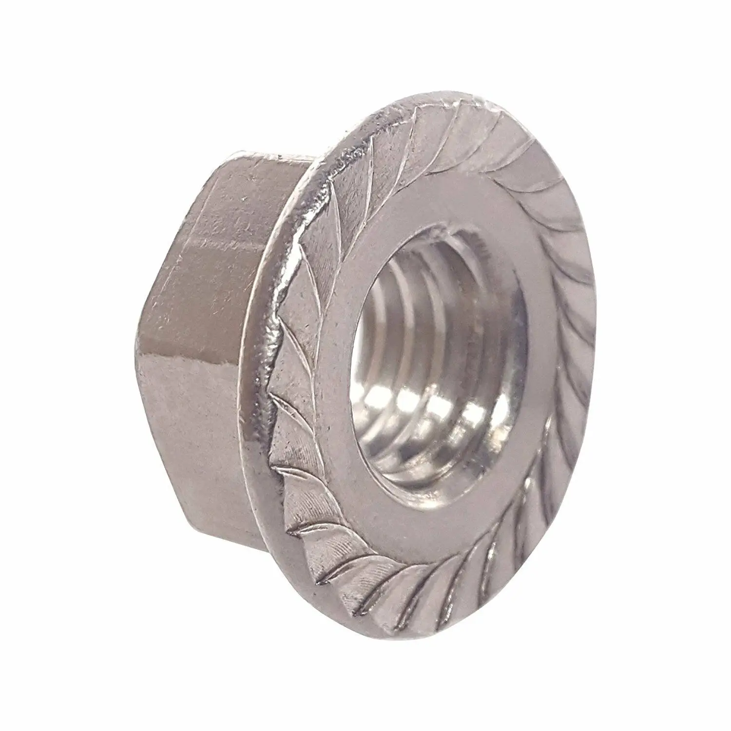 5/16-18 Stainless Steel Flange Nuts Serrated Base Lock Anti Vibration Qty 10