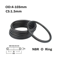 cs 1 5mm od 4103mm black nbr o ring seal gasket nitrile butadiene rubber spacer oil resistance washer round shape