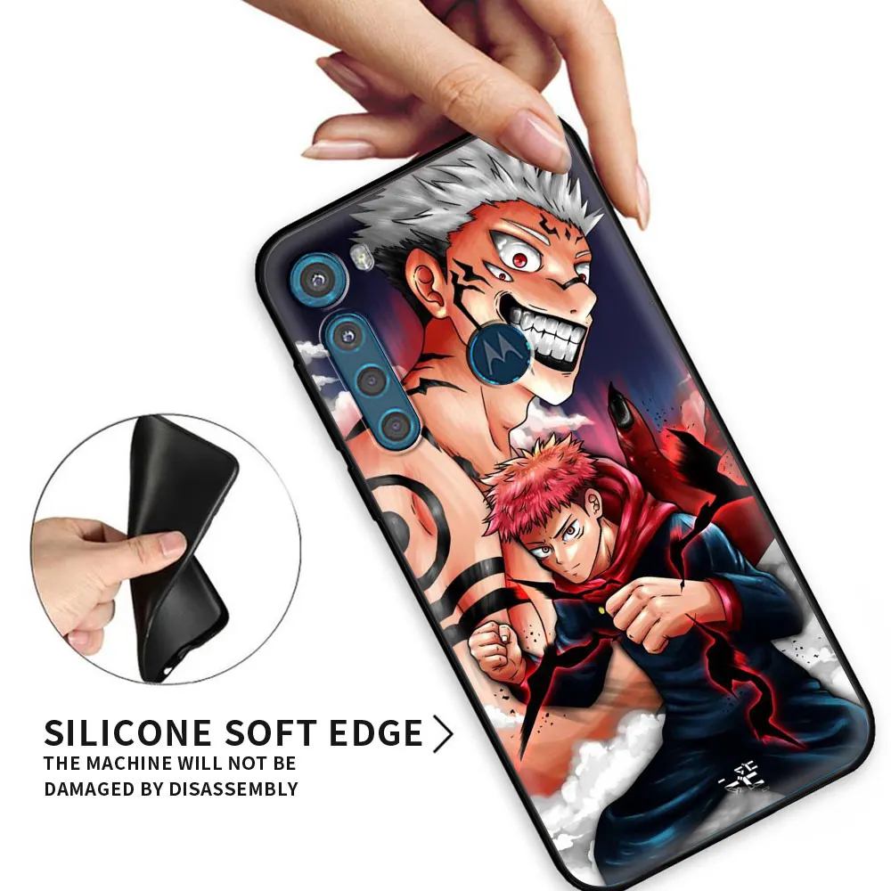 

Soft Cover for Motorola G G30 G10 G9 G8 Plus Jujutsu Kaisen TPU Coque For MOTOROLA One Fusion Edge ES6 Black Guscio
