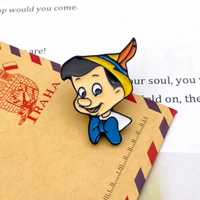 disney pinocchios adventures brooch cartoon metal pinocchio badge animated dripping silk scarf buckle clothing accessories pin