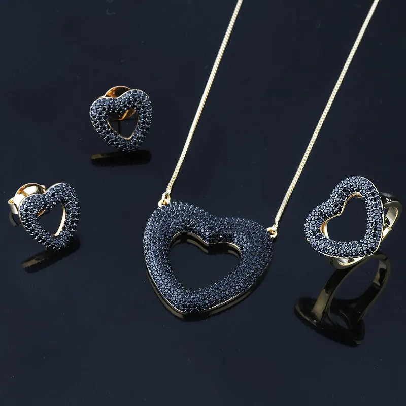 Комплект из колье и серёг с фианитом|Ювелирные наборы| |