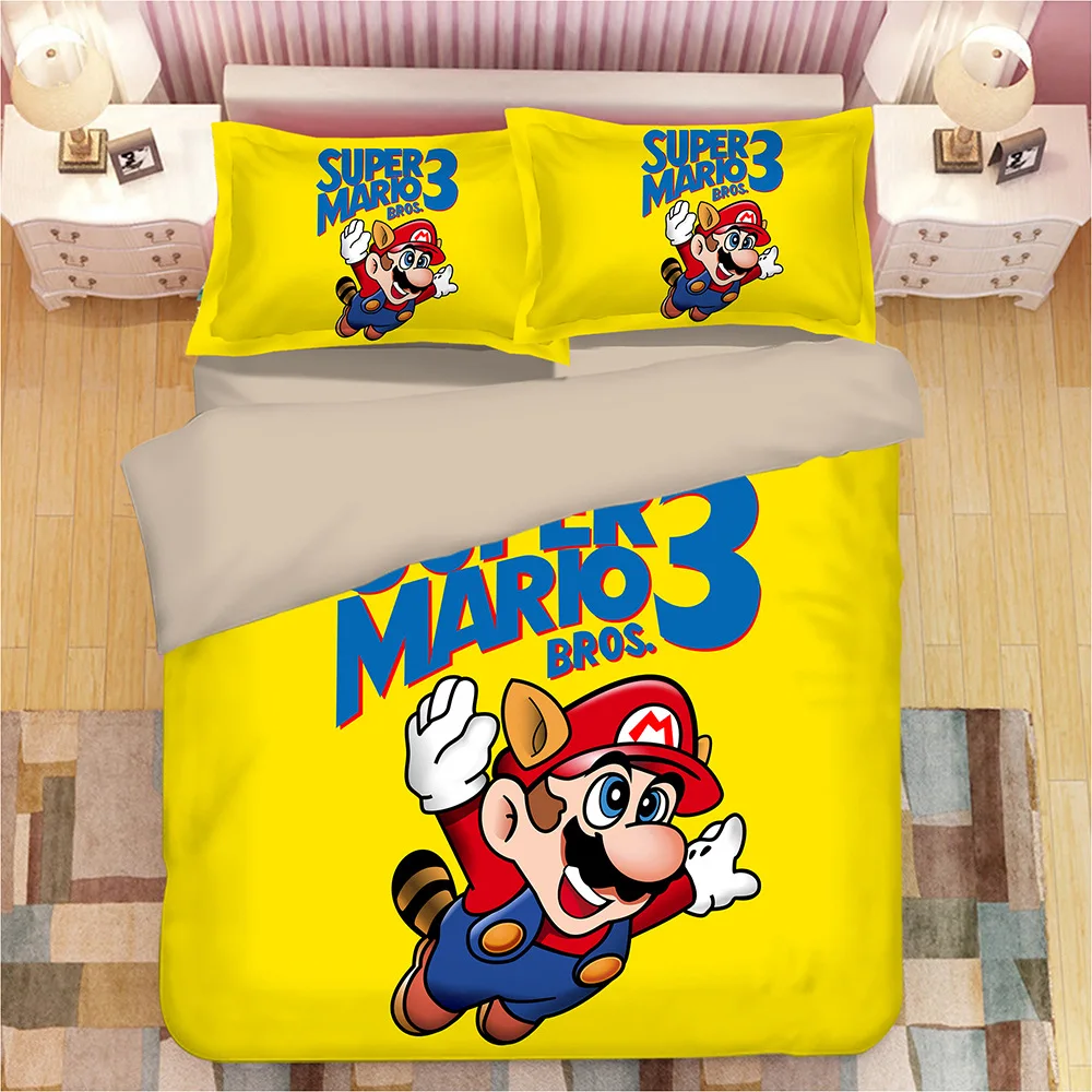 Лидер продаж набор постельного белья с 3D принтом игры Super Mario Odys пододеяльники